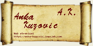 Anka Kuzović vizit kartica